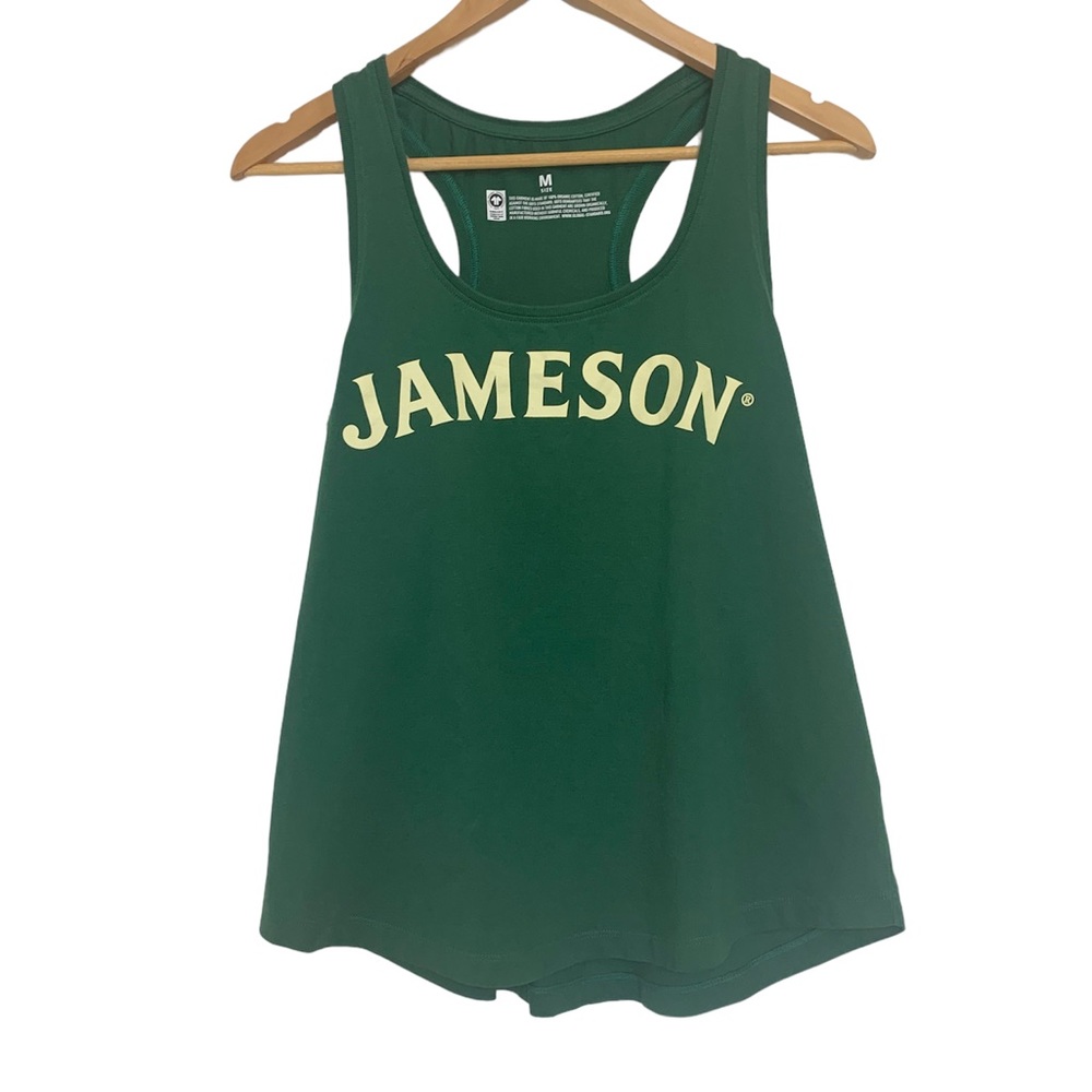 Jameson Irish Whisky Organic Cotton Tank Top Womens Medium Green